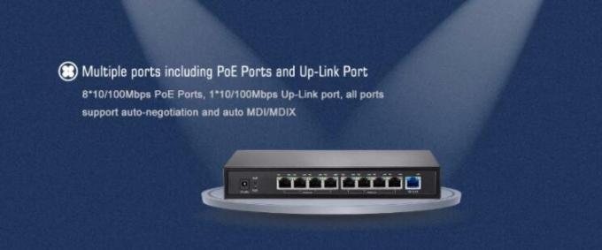 자동 - 교섭 자동 MDI/MDIX POE 네트워크 스위치 8 POE 항구 1개의 상공 연결 항구
